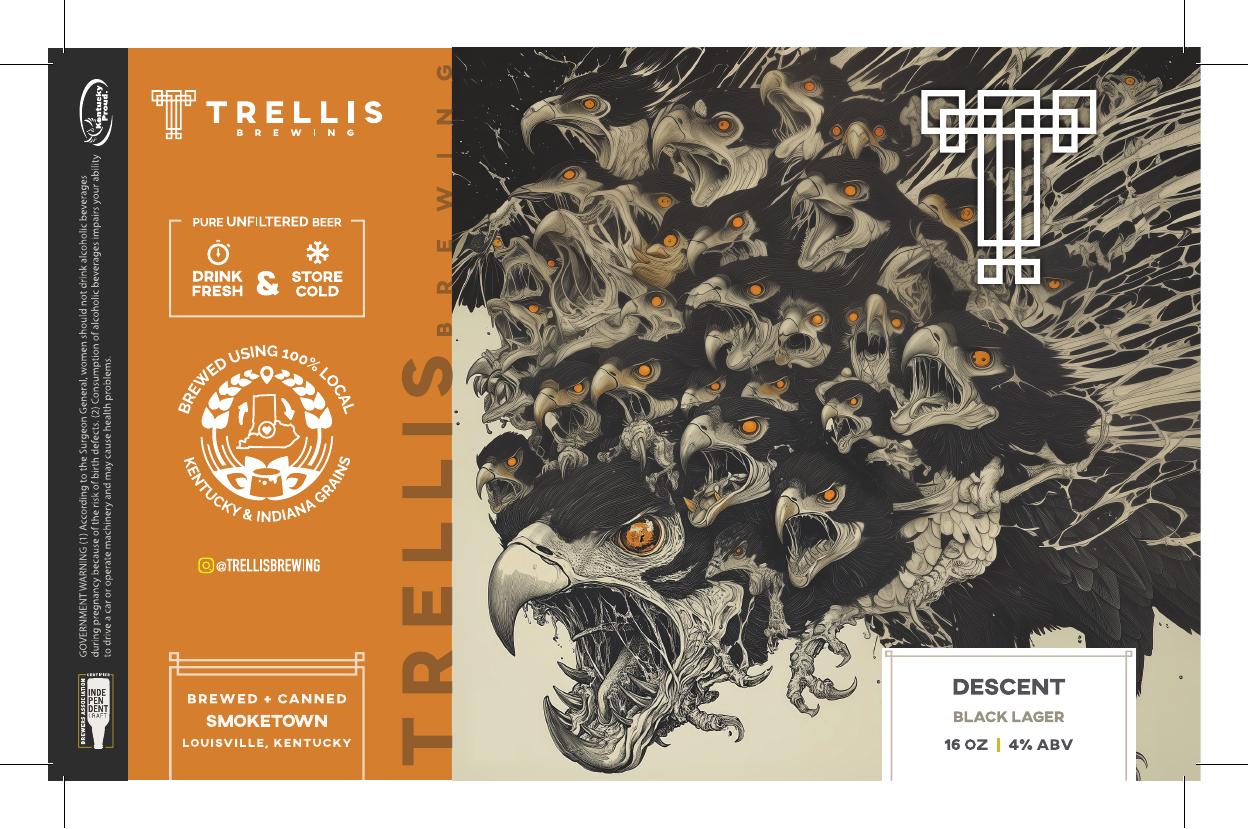Descent finished label PDF preview