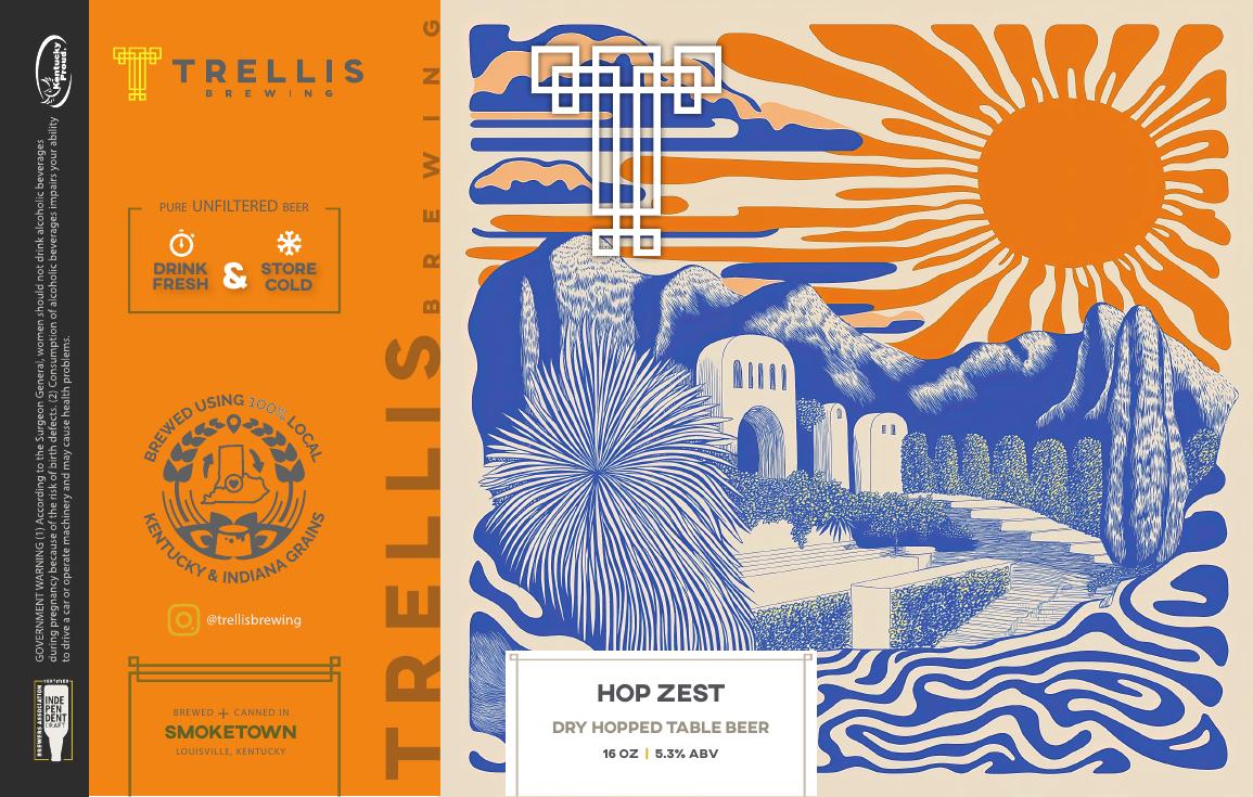 Hop Zest finished label PDF preview