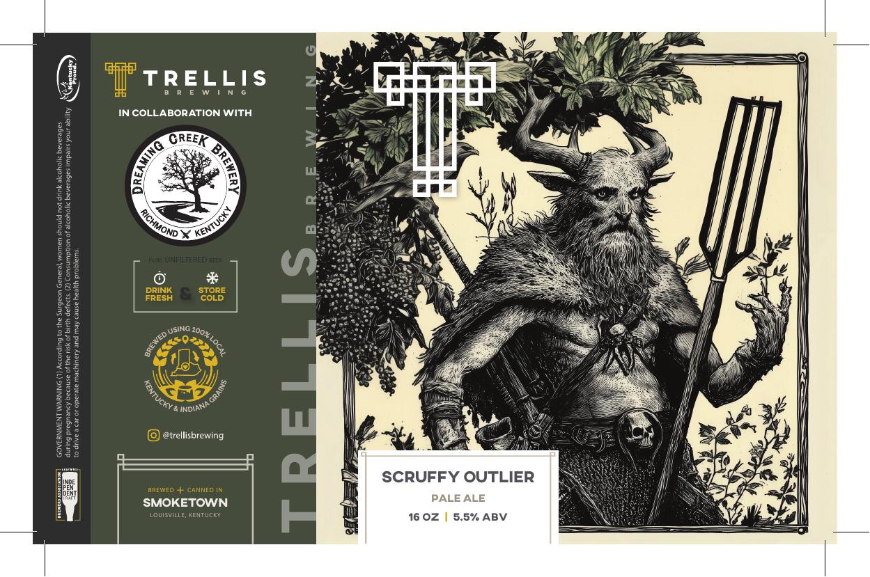 Scruffy Outlier finished label PDF preview