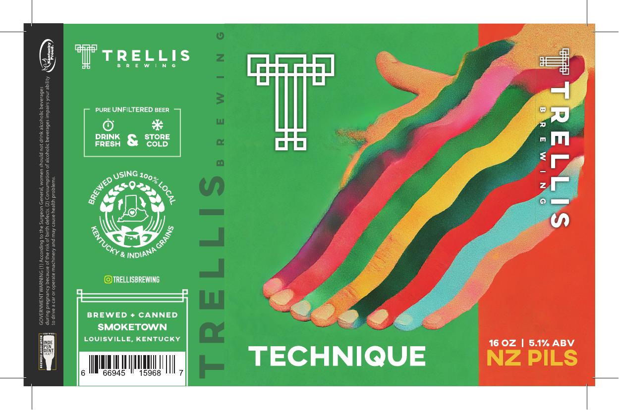 Technique finished label PDF preview